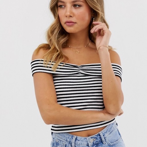 ASOS Tops - Pieces bardot crop top
